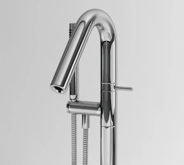 CL/06.04008.29 CLOU Xo vrijstaande badmengkraan met handdouche, type 8, chroom. Incl. inbouwdeel