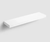 CLOU Match Me tablette, laque blanc brillant. Sans percement pour lavabo, supports compris
