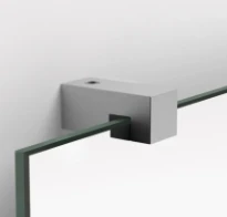 CLOU Hold Me set de 4 attaches murales, carré, inox brossé. Ajustement possible de 2mm par attache après montage. Distance mur/miroir 2cm