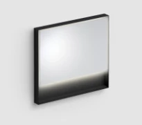 CLOU Look at Me miroir, avec éclairage LED 2700K, IP44, avec cadre en noir mat. Les bondes LED sont remplacable.