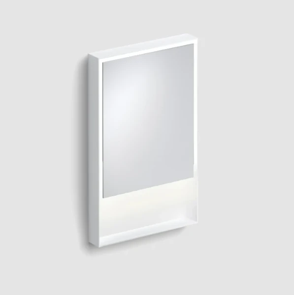 Clou Look at Me miroir, avec 2700K LED-éclairage, IP44, avec un cadre en blanc mat. strip LED remplaçable.