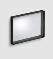 CLOU Look at Me miroir, avec cadre en noir mat. Inclus planchette inférieure, verre.