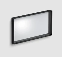 CLOU Look at Me miroir, avec cadre en noir mat. Inclus planchette inférieure, verre.
