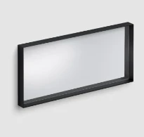 CLOU Look at Me miroir, avec cadre en noir mat. Inclus planchette inférieure, verre.
