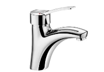 DELABIE Mit. lavabo EP H.85 L.135, sans tirette, manette pleine