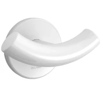 DELABIE Patère double Inox époxy blanc