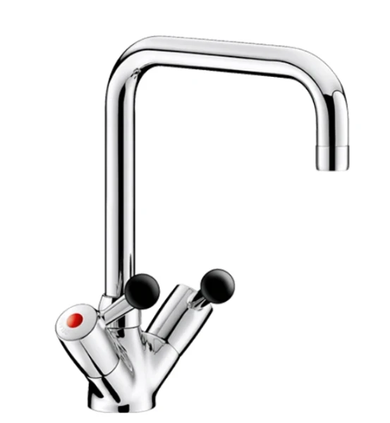 DELABIE Mél. monotrou 45 l/min, bec orient. L.200, manette bakélite