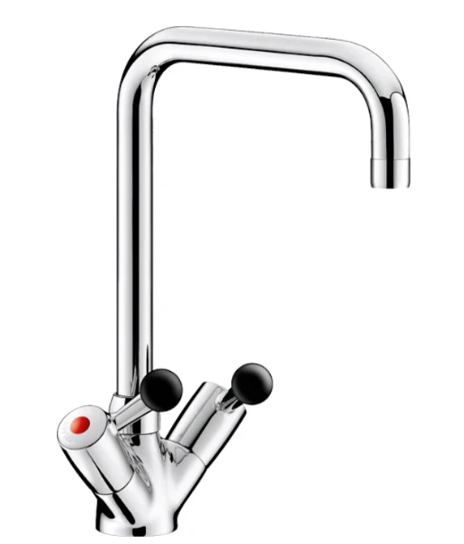 DELABIE Mél. monotrou 45 l/min, bec orient. L.300, manette bakélite