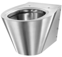 Delabie BCN S cuvette suspendue - Inox mat (intérieur brillant) - B360xD550 mm - fixations visibles