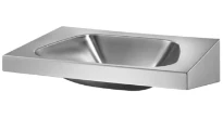 Delabie Trapez lavabo mural 600 x 505 mm - RVS 304 mat - sans trou de robinet - sans trop-plein
