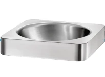 Delabie Quadra lavabo à poser 380 x 380 mm - RVS 304 mat - sans trou de robinet - sans trop-plein