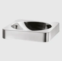 Delabie Quadra lavabo à poser 380 x 380 mm - RVS 304 (extérieur mat intérieur brillant) - sans trou de robinet - sans trop-plein