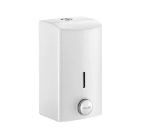 DELABIE Distributeur de savon liquide 0,5L Inox 304 époxy blanc