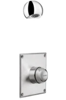 DELABIE Kit TEMPOMIX douche M1/2" mit. encastré/plaque + ROUND