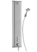 DELABIE SECURITHERM panneau dche therm. Inox alim. hte douch. + fixe