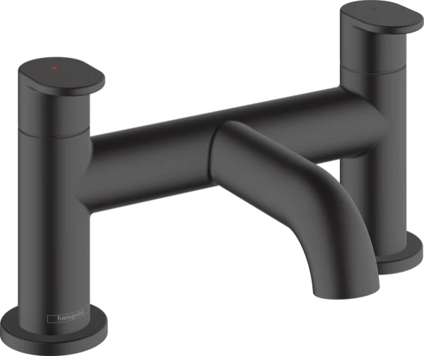 Hansgrohe Vernis Blend mitigeur bain 2-trous op badrand  - noir matt