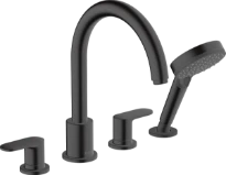 Hansgrohe Vernis mitigeur bain 4-trous sur gorge - noir mat