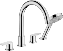 Hansgrohe Vernis mitigeur bain 4-trous sur gorge - chromé
