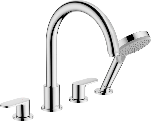 Hansgrohe Vernis mitigeur bain 4-trous sur gorge - chromé