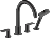Hansgrohe Vernis mitigeur bain 4-trous sur gorge  - noir matt