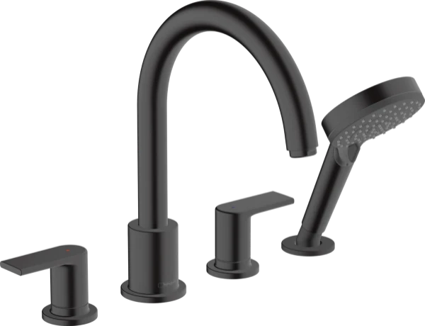 Hansgrohe Vernis mitigeur bain 4-trous sur gorge  - noir matt