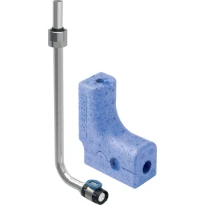 Coude de raccordement métallique Geberit FlowFit 90° avec raccord à serrer pour eurocône: Matériau=Bronze au silicium sans plomb (CuZn21Si3P), d=16mm, d1=15mm, L1=30cm