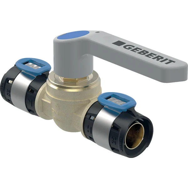 Geberit FlowFit brons pers bolkraan met hendel 40 x 40 mm