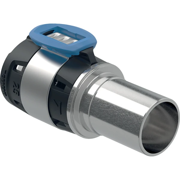 Raccord de transition Geberit FlowFit sur Geberit Mapress, avec tuyau d'emboîtement: X5CrNiMo17-12-2, d=16mm, d1=15mm