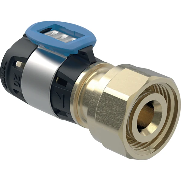 Geberit FlowFit brons pers 2-delige koppeling met losse moer 16 x EK3/4 F