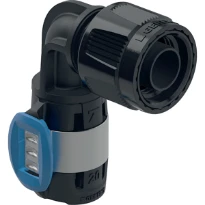Coude de transition équerre Geberit FlowFit 90° avec MasterFix: PPSU, d=16mm, RpMF=1/2"
