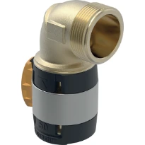 Coude raccord Geberit FlowFit 90° avec filetage extérieur: CuSn4Zn2PS, d=63mm, R=2"