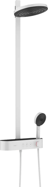 Hansgrohe Pulsify Showerpipe 260 2 jets robinet thermostatique set de douche - blanc mat