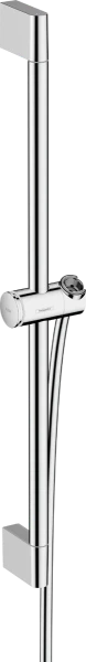 Hansgrohe Unica Pulsify barre de douche 650 mm avec coulisseau Push - flexible 1600 mm - chromé