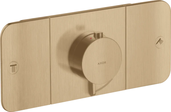 Axor One afwerkset thermostaatmodule voor 2 systemen - Brushed Bronze
