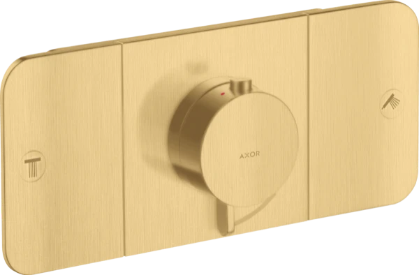 Axor One afwerkset thermostaatmodule voor 2 systemen - Brushed Gold Optic