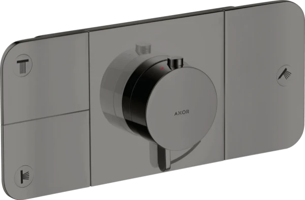 SET DE FINITION AXOR ONE polished black chrome