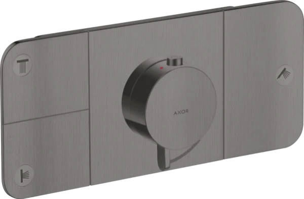 Hansgrohe One set de finition Axor noir chromé brossé