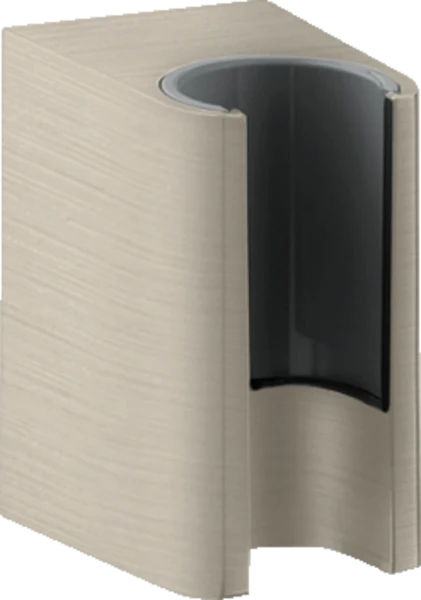 Axor One wandhouder voor doucheslangen met een cilindrische moer - Brushed Nickel
