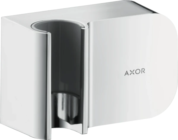 Axor One Fixfit Porter 95/60 mm met terugslagklep geschikt voor doucheslangen met een cilindrische moer - Stainless Steel Optic