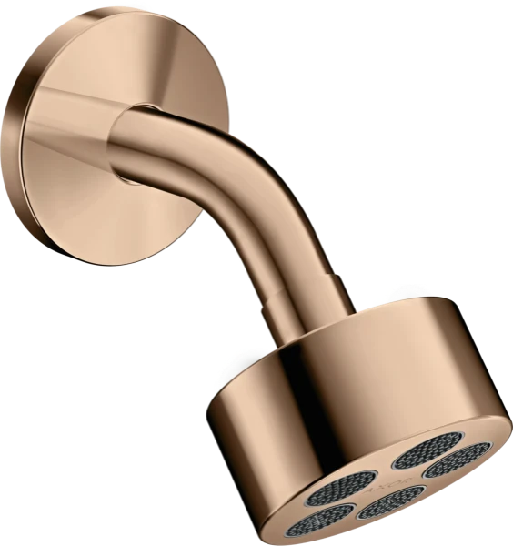 AX One douche tête 75 1j bras douche polished red gold