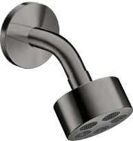 AX One douche tête 75 1j bras douche polished black chrome