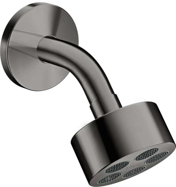 AX One douche tête 75 1j bras douche polished black chrome