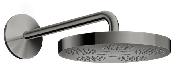 AX One douche tête 280 1j bras douche polished black chrome