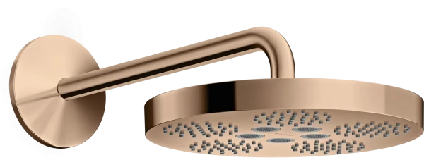 AX One douche tête 280 1j bras douche polished red gold