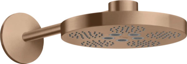 Hansgrohe Axor One douche de tête 280 2 jets - modèle mural avec bras - brushed red gold