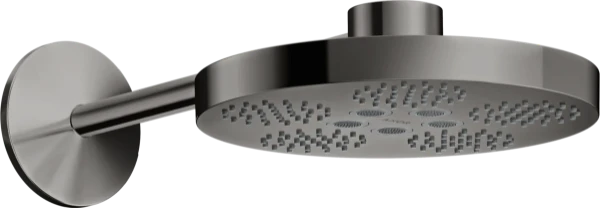AX One douche tête 280 2j bras douche polished black chrome