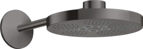 Hansgrohe Axor One douche de tête 280 2 jets - modèle mural avec bras - noir chromé brossé