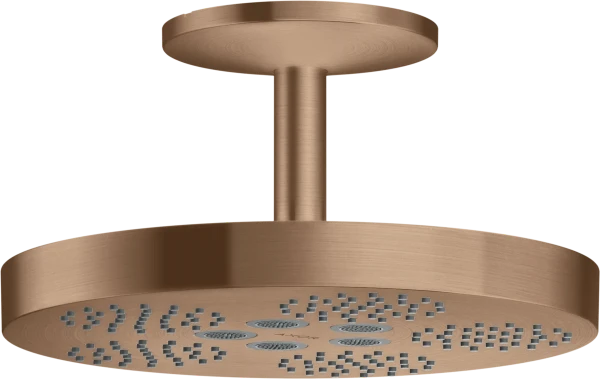 Hansgrohe Axor One douche de tête 280 1jet - modèle plafond avec bras - brushed red gold