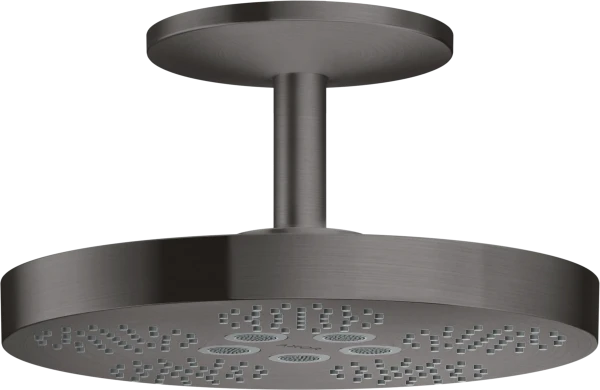Hansgrohe Axor One douche de tête 280 2 jets - modèle plafond avec bras - noir chromé brossé