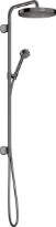 AX One Showerpipe 280 1jet avec douchette polished black chrome